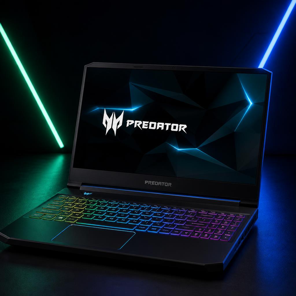 Notebook gamer com teclado iluminado em RGB