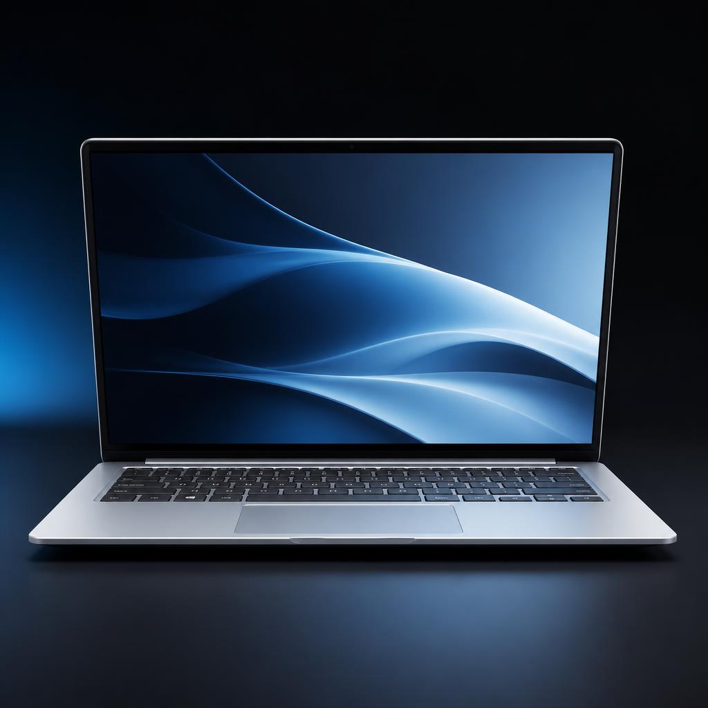 Notebook HP prata aberto de frente